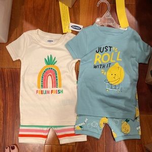 NWT - TWO pairs Old Navy summer PJ sets. Size 3T.